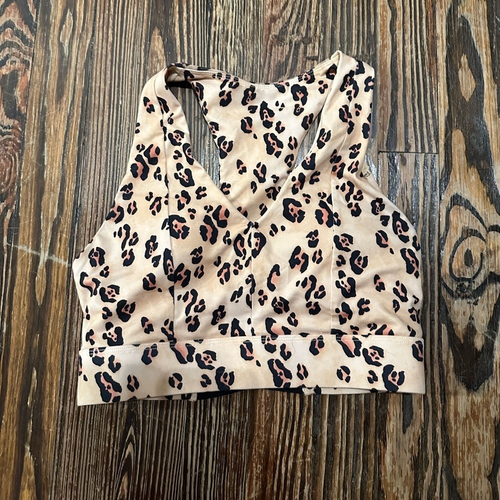 Fabletics Leopard Print Sports Bra